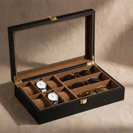 Wooden Watch & Sunglasses Organizer Box, alternate view