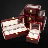 Red Wood-Grain Watch Box, alternate view
