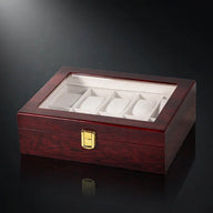 Red Wood-Grain Watch Box, alternate view