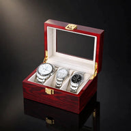 Red Wood-Grain Watch Box, alternate view