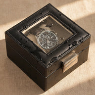 Glass-Lid Watch Display Box, alternate view