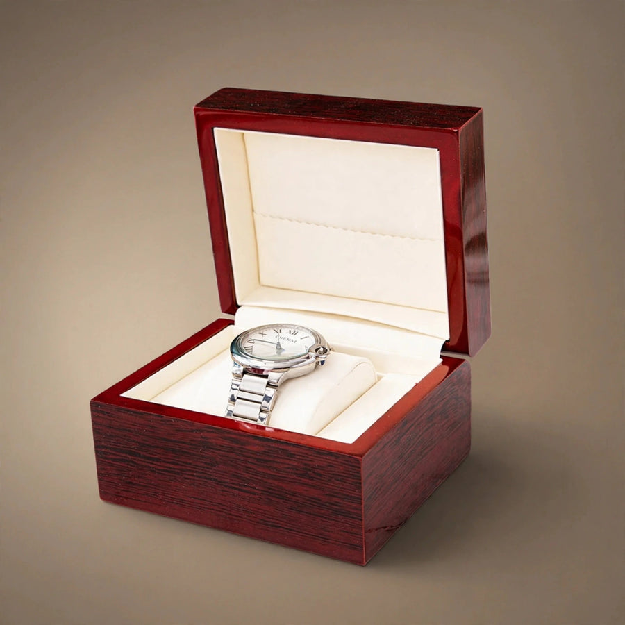Piano Lacquer Luxury Wooden Watch Box, cover view