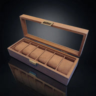 Walnut-Tone Watch Box, alternate view
